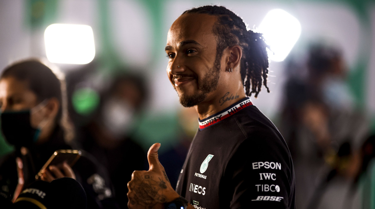 Lewis Hamilton in Abu Dhabi.